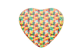 Heart shape created from 3D