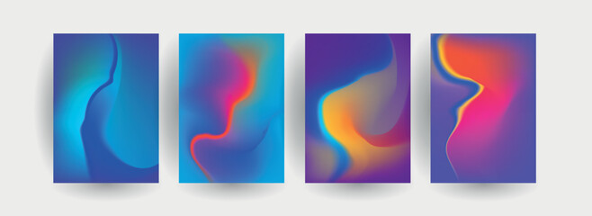 Abstract gradient vector background for business brochure cover design	