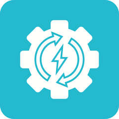 Energy Management Multicolor Round Corner Glyph Inverted Icon