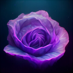 A illustration of a colorful close up of a flower blossom 