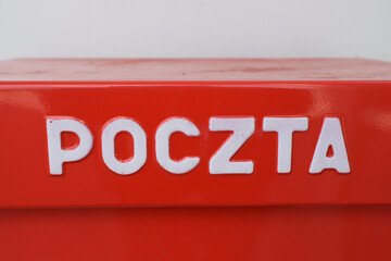 Poczta (translation from Polish: Post, Mail), Post office box, closeup - 549478277