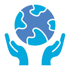 Earth Glyph Two Color Icon