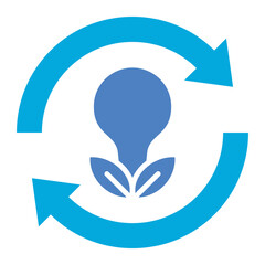 Renewable Glyph Two Color Icon