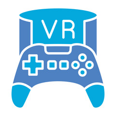Vr Game Glyph Two Color Icon