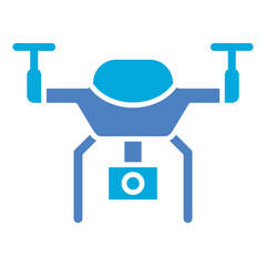 Smart Drone Glyph Two Color Icon