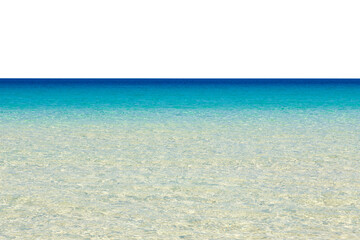 Calm tropical blue sea isolated - obrazy, fototapety, plakaty