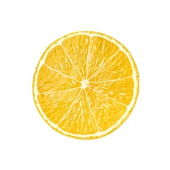 Lemon fruit slice isolated