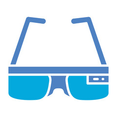 Smart Glasses Glyph Two Color Icon