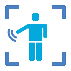 Motion Sensor Glyph Two Color Icon