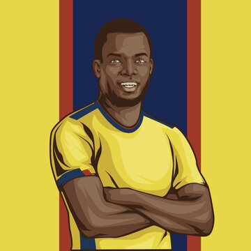 illustration of football player from Ecuador