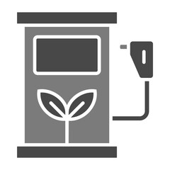 Eco Fuel Greyscale Glyph Icon