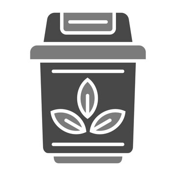 Recyle Bin Greyscale Glyph Icon