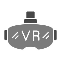 Vr Glasses Greyscale Glyph Icon