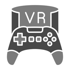 Vr Game Greyscale Glyph Icon