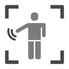 Motion Sensor Greyscale Glyph Icon
