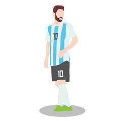 illustration image of a professional footballer. very suitable for your football design needs