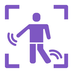 Motion Capture Multicolor Glyph Icon