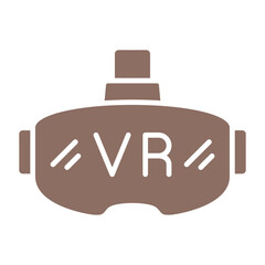 Vr Glasses Multicolor Glyph Icon