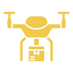Drone Delivery Multicolor Glyph Icon