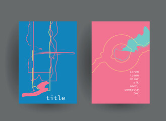 Abstract gradient vector background for business brochure cover design	