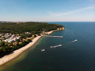 Gdynia beach aerial view