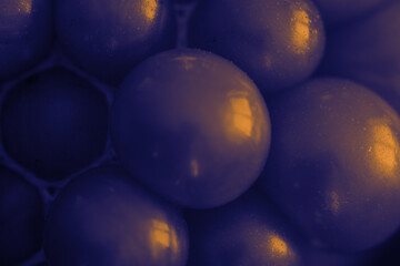 Spheres on purple black background