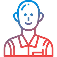 player gradient line icon