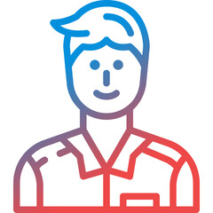 player gradient line icon