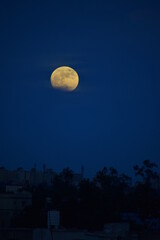 full moon over the sky