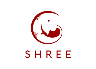 illustration of Lord Ganpati for Ganesh Chaturthi festival of India, Ganpati Bappa Morya background