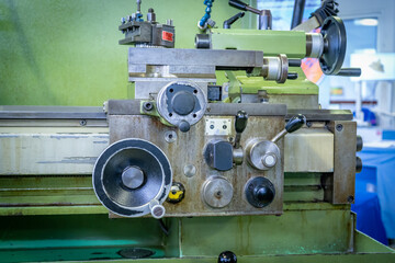 lathe handle machine workshop, old production handle turning machine