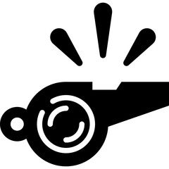 whistle solid icon