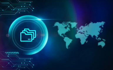 Obraz premium Secret company data stored on network drives.