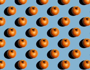 onion on a blue background, pattern