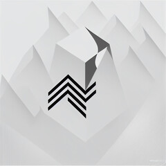 Abstract, icon logo design, Illustration, Logo design, geometric shapes on white background.	