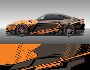 Car wrap vinyl racing decal ornament. Abstract geometric sport background design print template. Vector illustration. © Алексей Панков