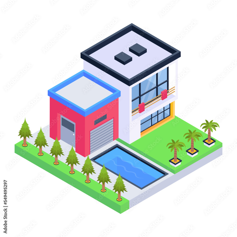 Poster grab this amazing isometric icon of house