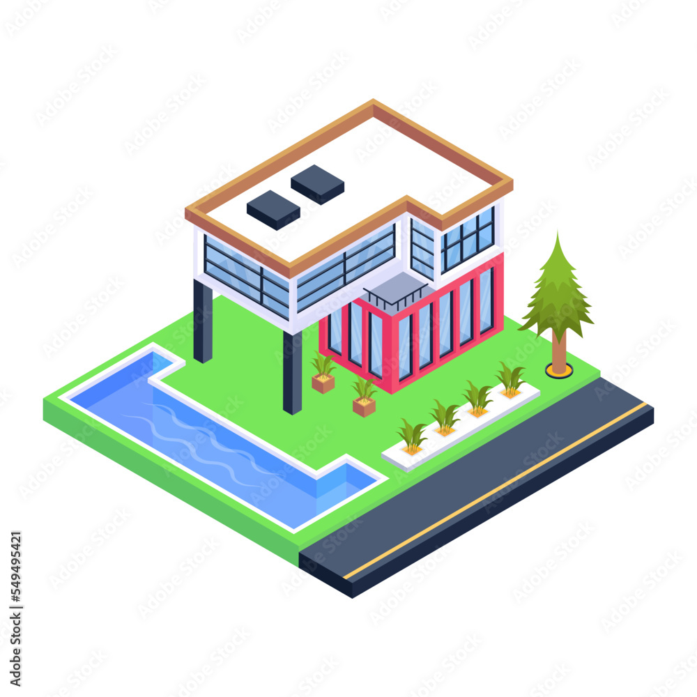 Sticker grab this amazing isometric icon of house