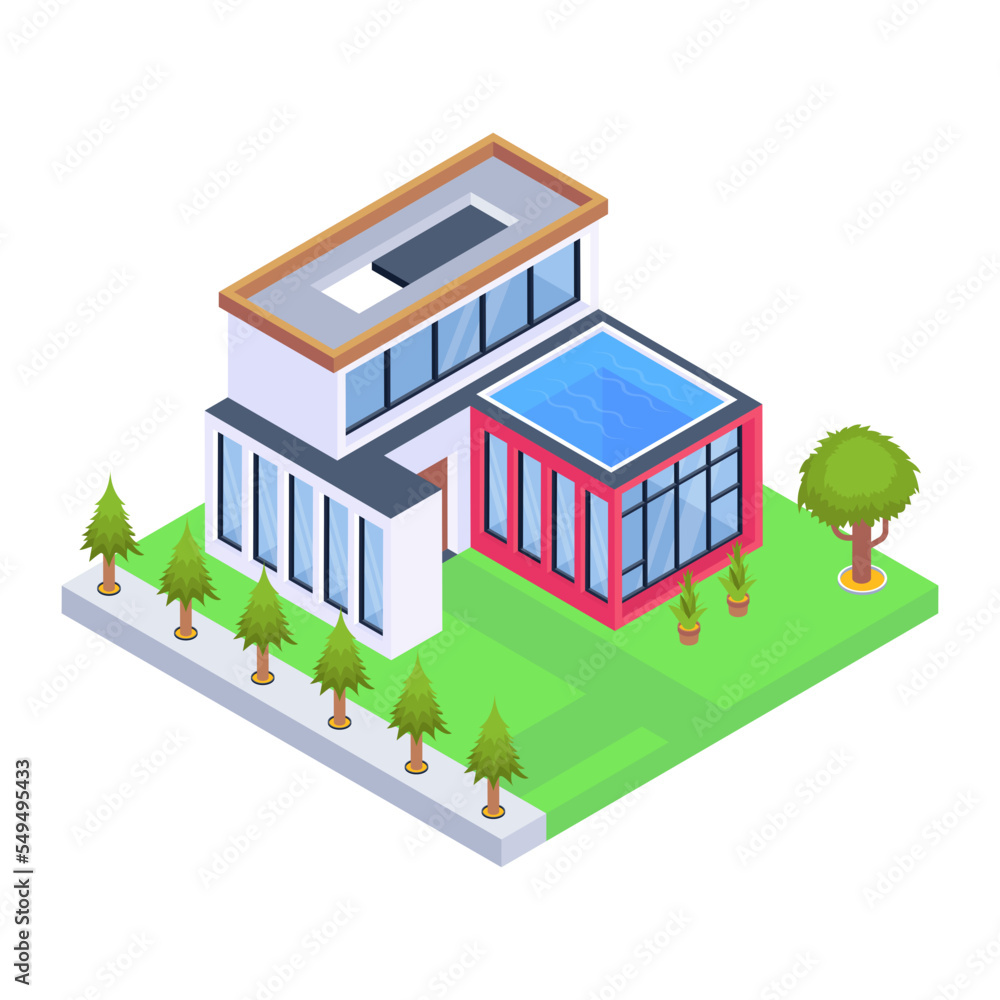 Sticker grab this amazing isometric icon of house