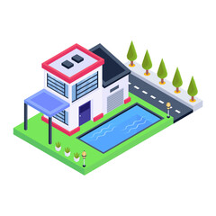 Grab this amazing isometric icon of house 