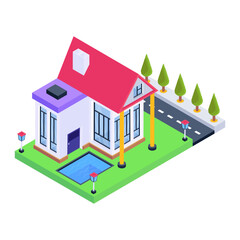 Grab this amazing isometric icon of house 