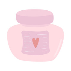 Cosmetic jar. Cream, face mask and more. Colored vector illustration for icons, social media and more. Flat illustration.