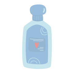 Cosmetic bottle. Cream or shampoo packaging. Colored vector illustration for icons, social media and more. Flat illustration.