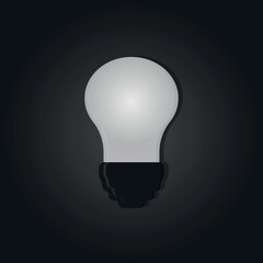 light bulb icon on black background