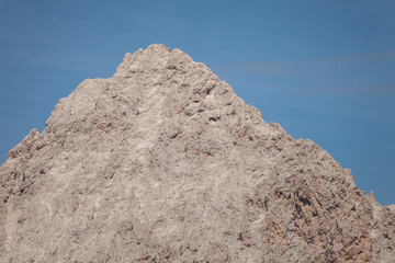 A wild isolated peak in the Odle group in Dolomites