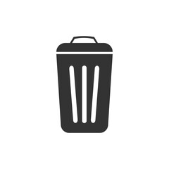 Recycling bin icon. Trash container background vector ilustration.