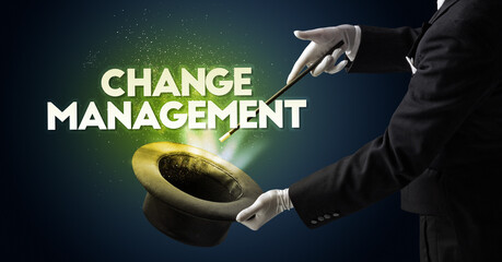 Magician is showing magic trick