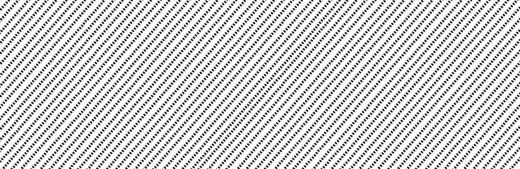 Diagonal dashed lines pattern on white background. Dotted lines pattern for backdrop and wallpaper template. Simple realistic broken lines with repeat stripes texture. Geometric background, vector - obrazy, fototapety, plakaty