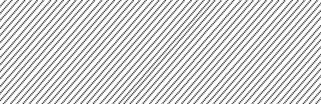 Diagonal Dashed Lines Pattern On White Background. Dotted Lines Pattern For Backdrop And Wallpaper Template. Simple Realistic Broken Lines With Repeat Stripes Texture. Geometric Background, Vector