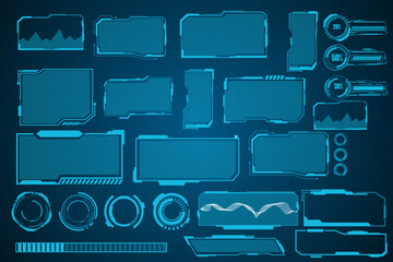 futuristic user interface elements frame holographic elements of the hud user